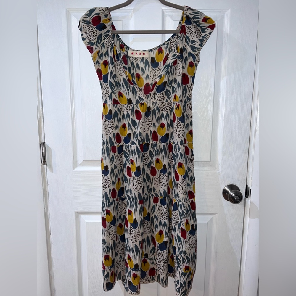 Marni floral tulip dress size 38